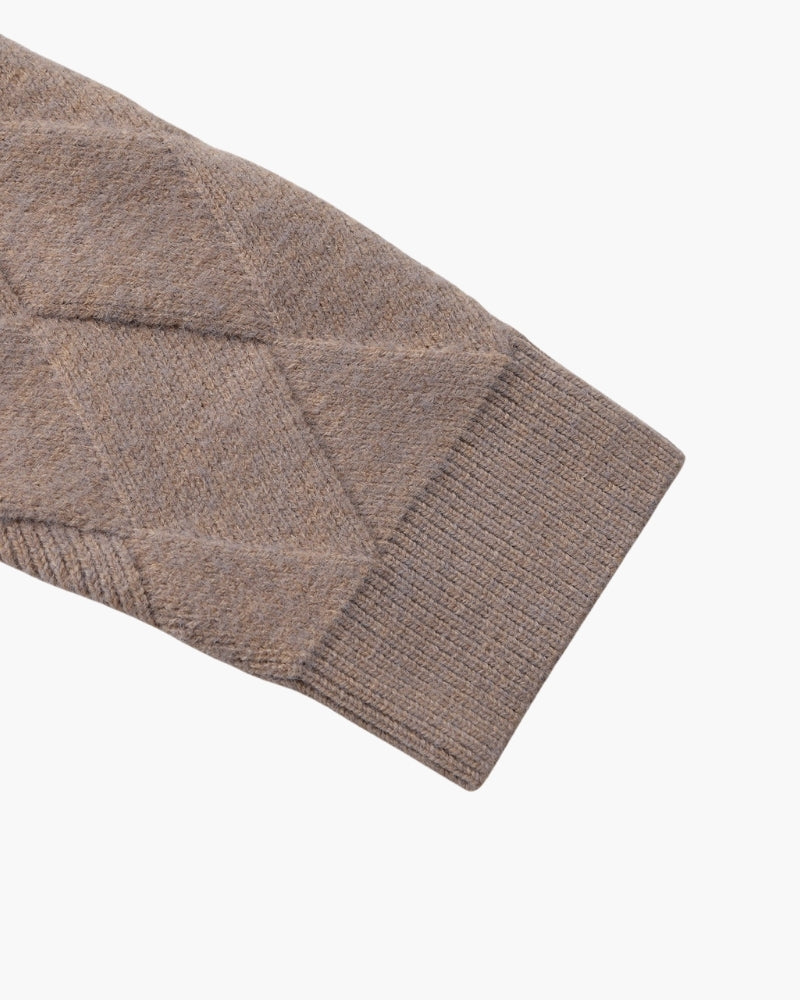 Cárdigan Heritage Diamond Knit con Cremallera