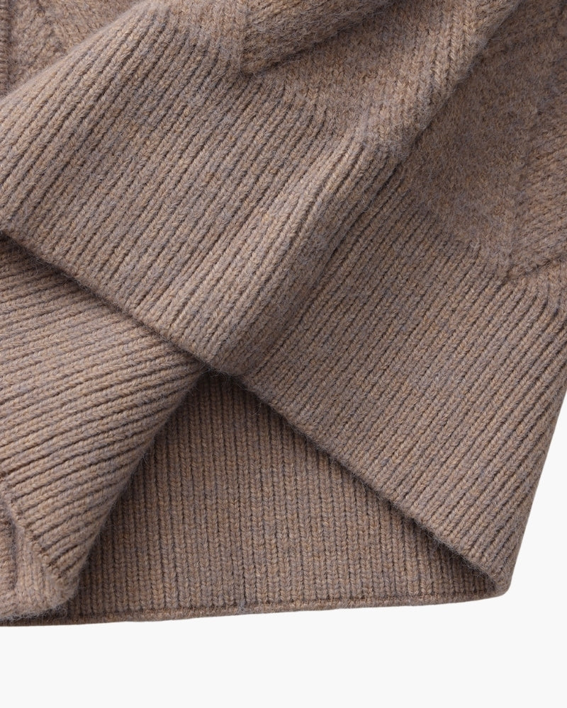 Cárdigan Heritage Diamond Knit con Cremallera